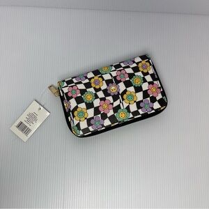 Floral Checkered Women's Wallet